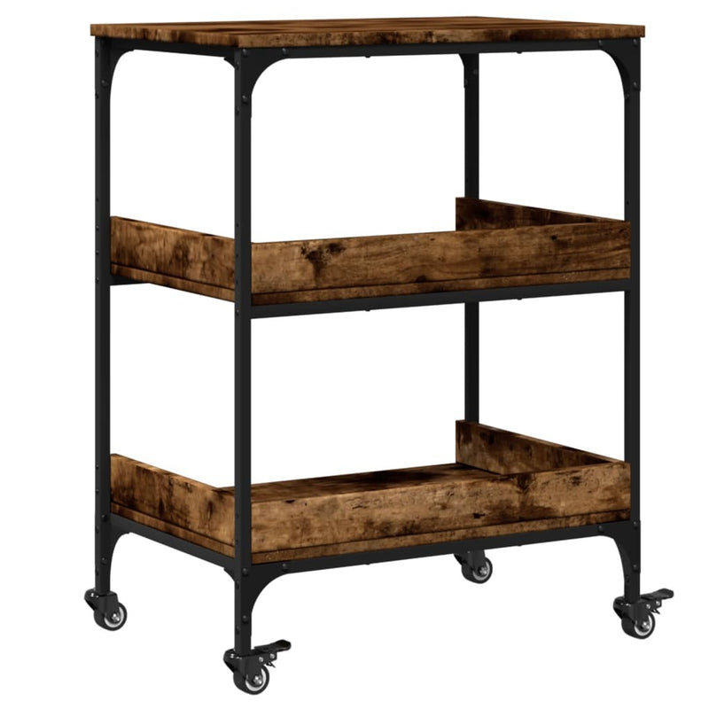 Kitchen Trolley Smoked Oak 60x41x80.5 cm Engineered Wood