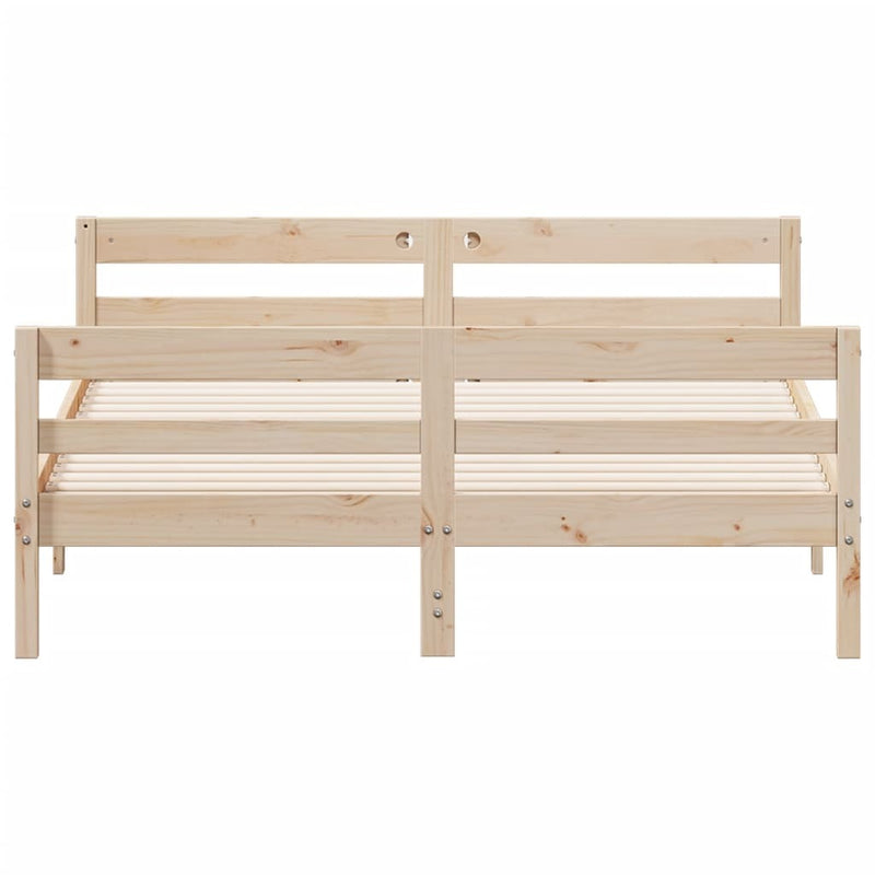 Bed Frame without Mattress 140x200 cm Solid Wood Pine