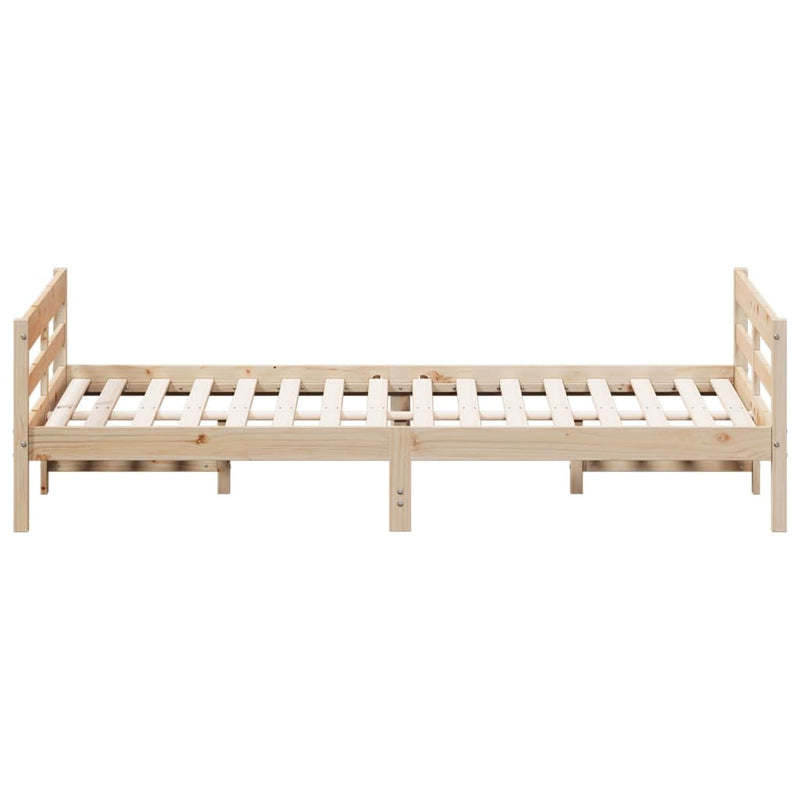 Bed Frame without Mattress 140x200 cm Solid Wood Pine