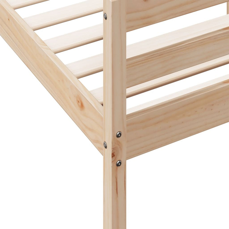 Bed Frame without Mattress 140x200 cm Solid Wood Pine