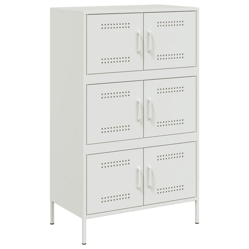 Highboard White 68x39x113 cm Steel