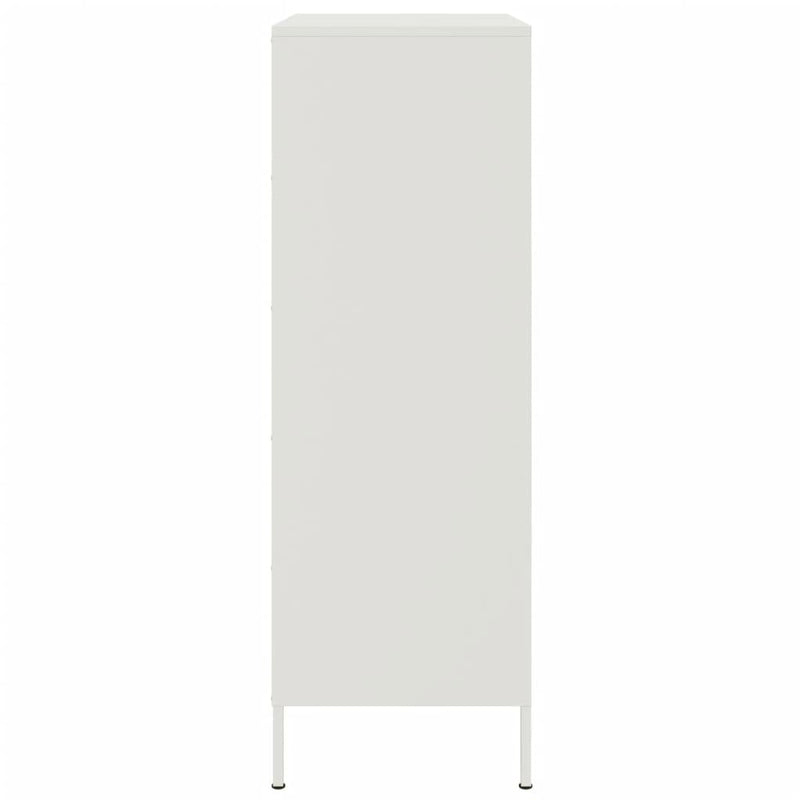 Highboard White 68x39x113 cm Steel