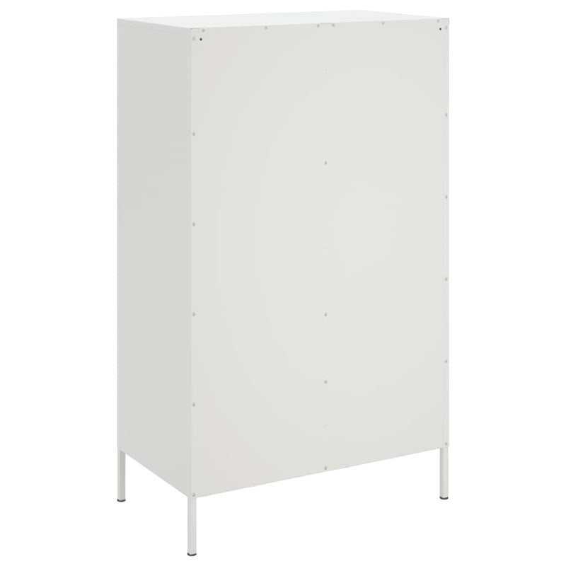 Highboard White 68x39x113 cm Steel