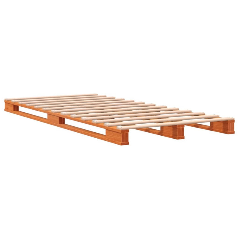 Pallet Bed without Mattress Wax Brown 90x200 cm Solid Wood Pine