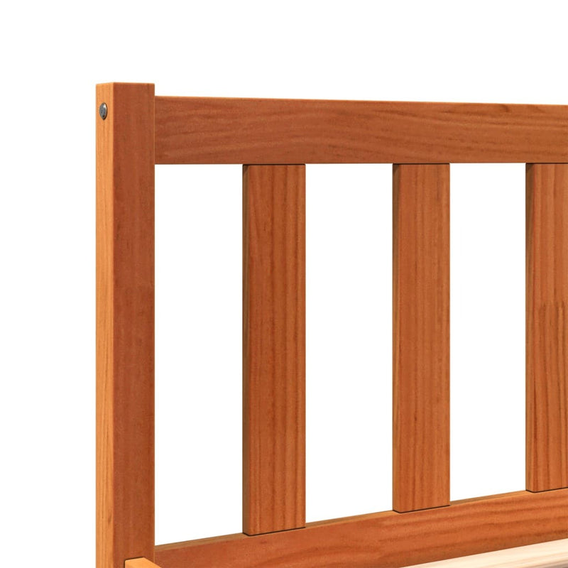 Bed Frame without Mattress Wax Brown 100x200 cm Solid Wood Pine