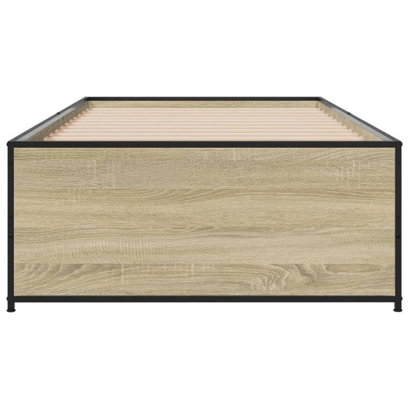 Bed Frame without Mattress Sonoma Oak 100x200 cm