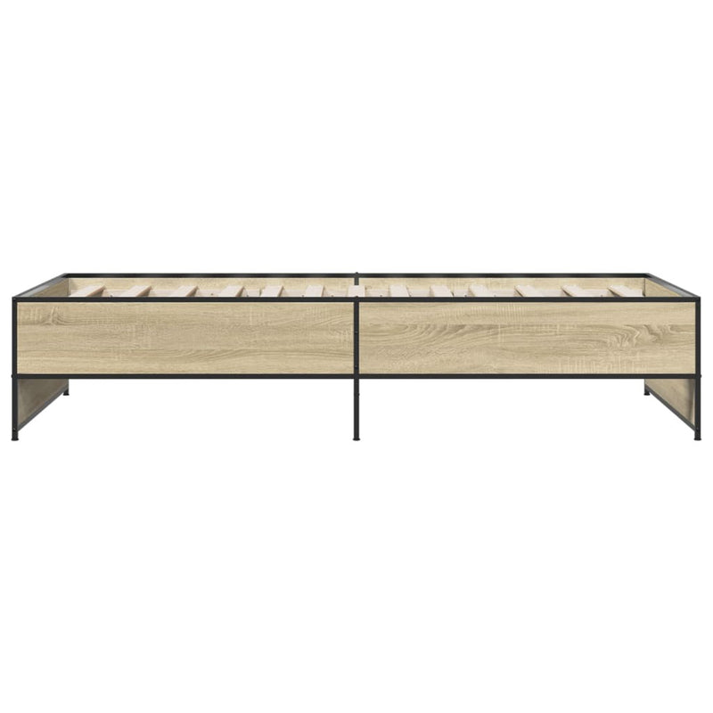 Bed Frame without Mattress Sonoma Oak 100x200 cm