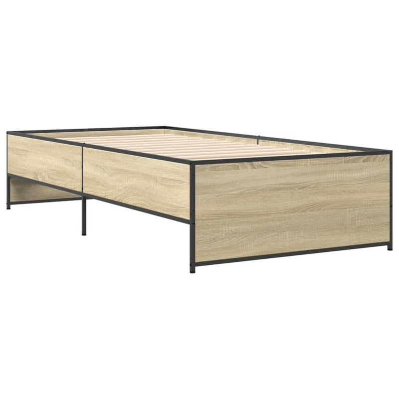 Bed Frame without Mattress Sonoma Oak 100x200 cm