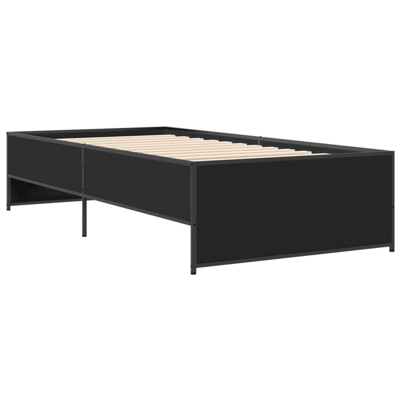 Bed Frame without Mattress Black 75x190 cm Small Single