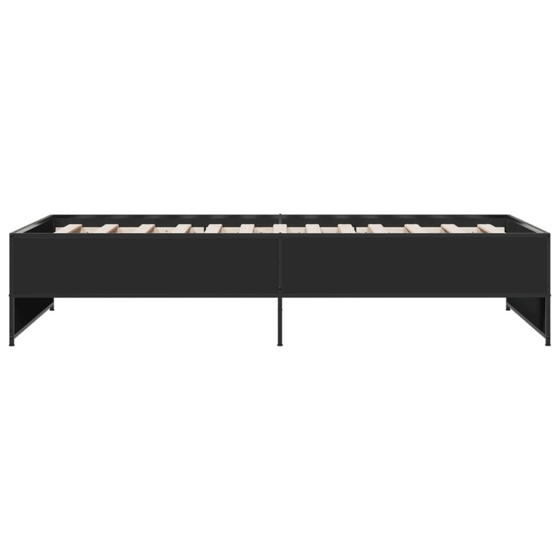 Bed Frame without Mattress Black 75x190 cm Small Single