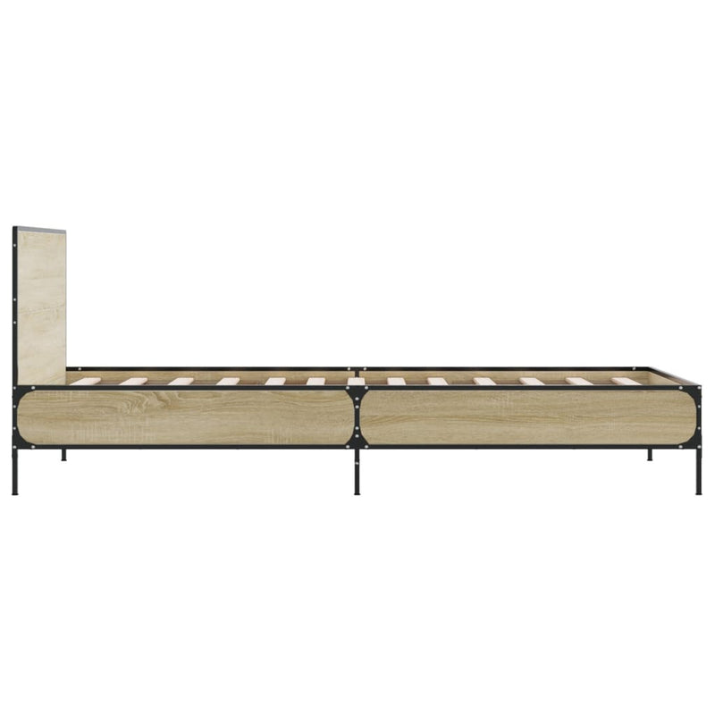 Bed Frame without Mattress Sonoma Oak 90x200 cm