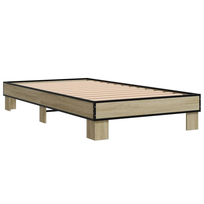 Bed Frame without Mattress Sonoma Oak 75x190 cm Small Single