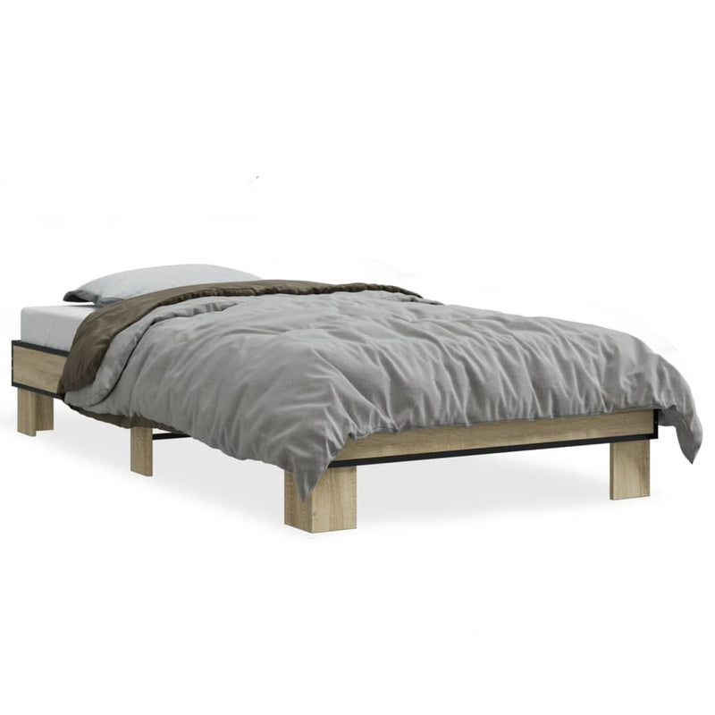 Bed Frame without Mattress Sonoma Oak 75x190 cm Small Single