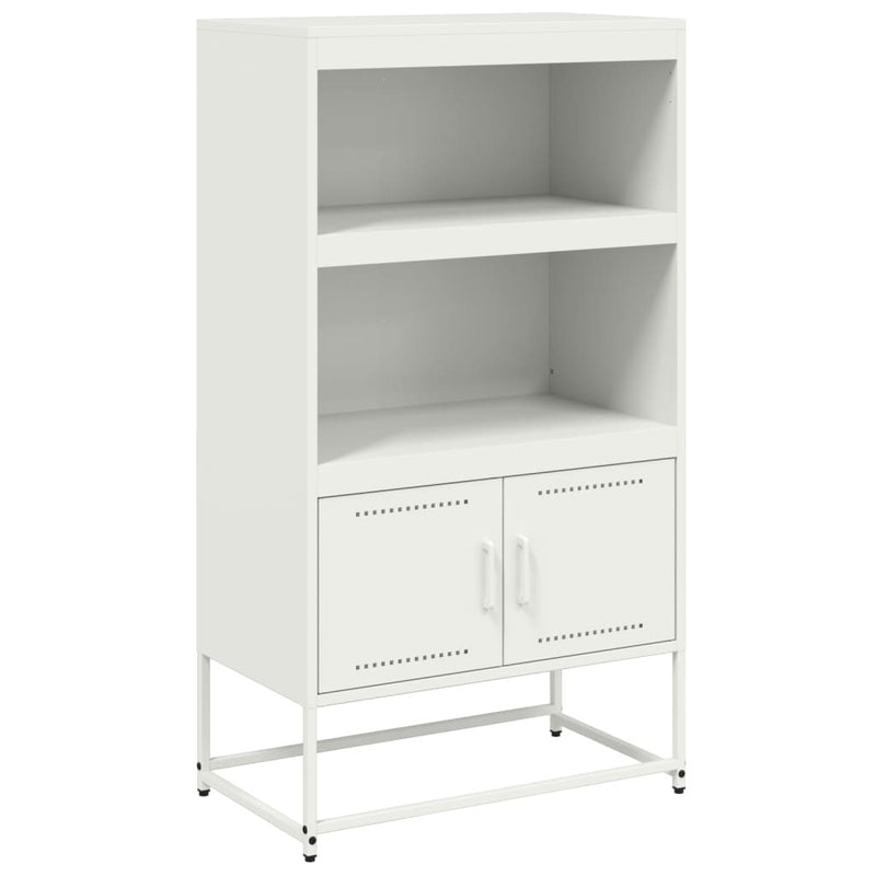 Highboard White 68.5x38.5x123.5 cm Steel