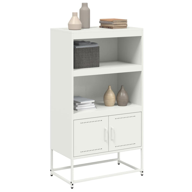 Highboard White 68.5x38.5x123.5 cm Steel