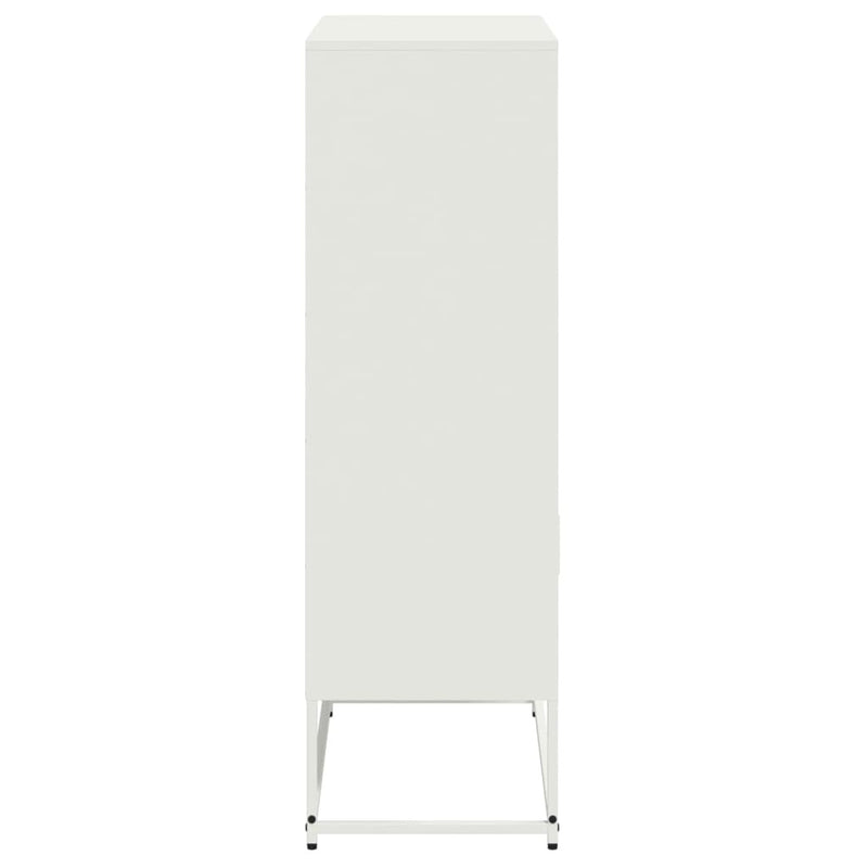 Highboard White 68.5x38.5x123.5 cm Steel