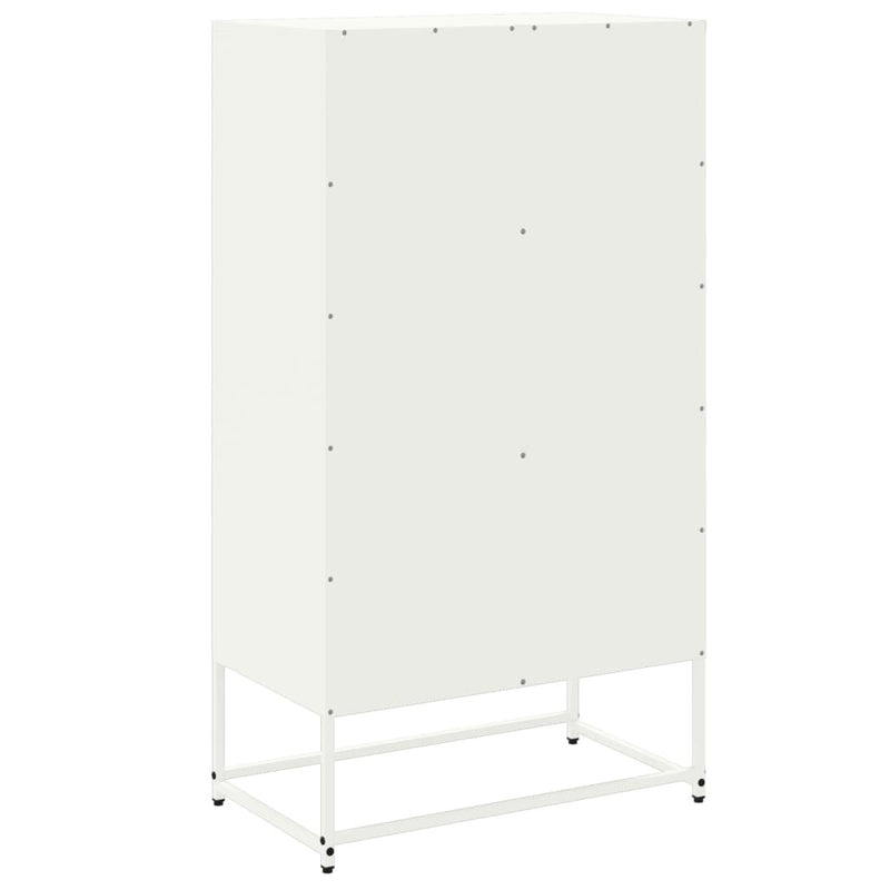 Highboard White 68.5x38.5x123.5 cm Steel