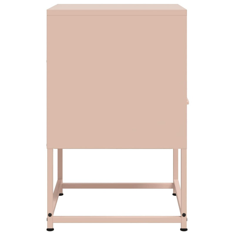 Bedside Cabinets 2 pcs Pink 36x39x60.5 cm Steel