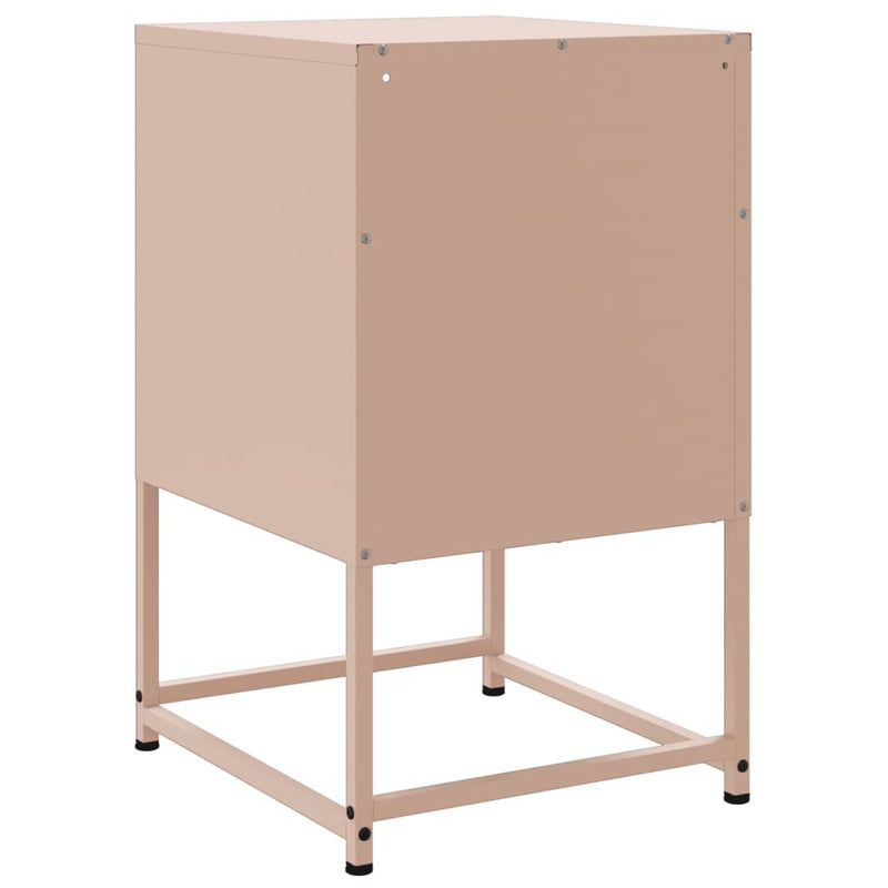 Bedside Cabinets 2 pcs Pink 36x39x60.5 cm Steel