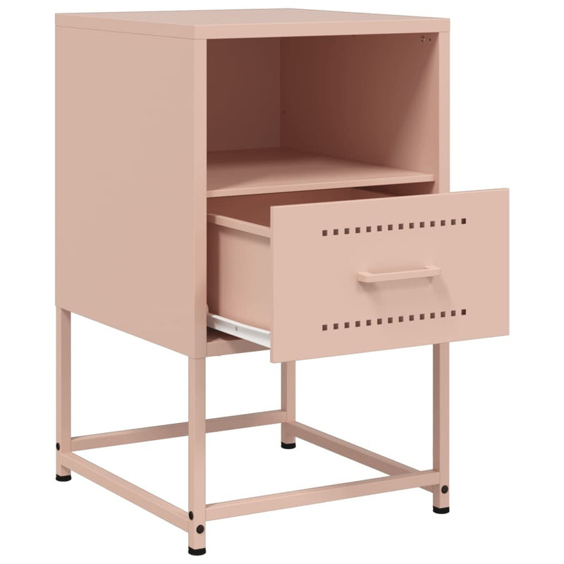 Bedside Cabinets 2 pcs Pink 36x39x60.5 cm Steel