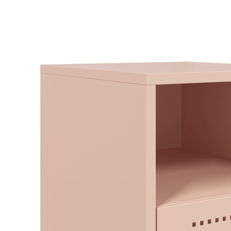 Bedside Cabinets 2 pcs Pink 36x39x60.5 cm Steel