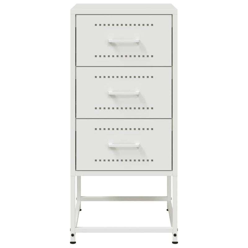 Bedside Cabinets 2 pcs White 36x39x78 cm Steel