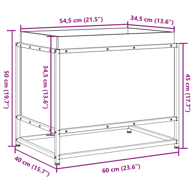 Garden Planter 60x40x50 cm Solid Wood Douglas