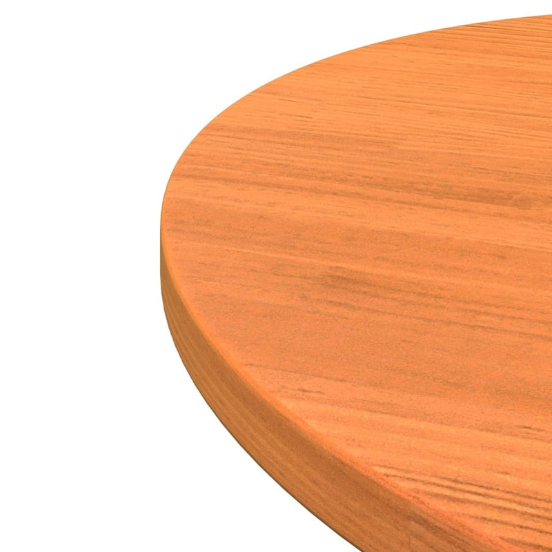 Table Top Round Wax Brown 60x2.5 cm Solid Wood Pine