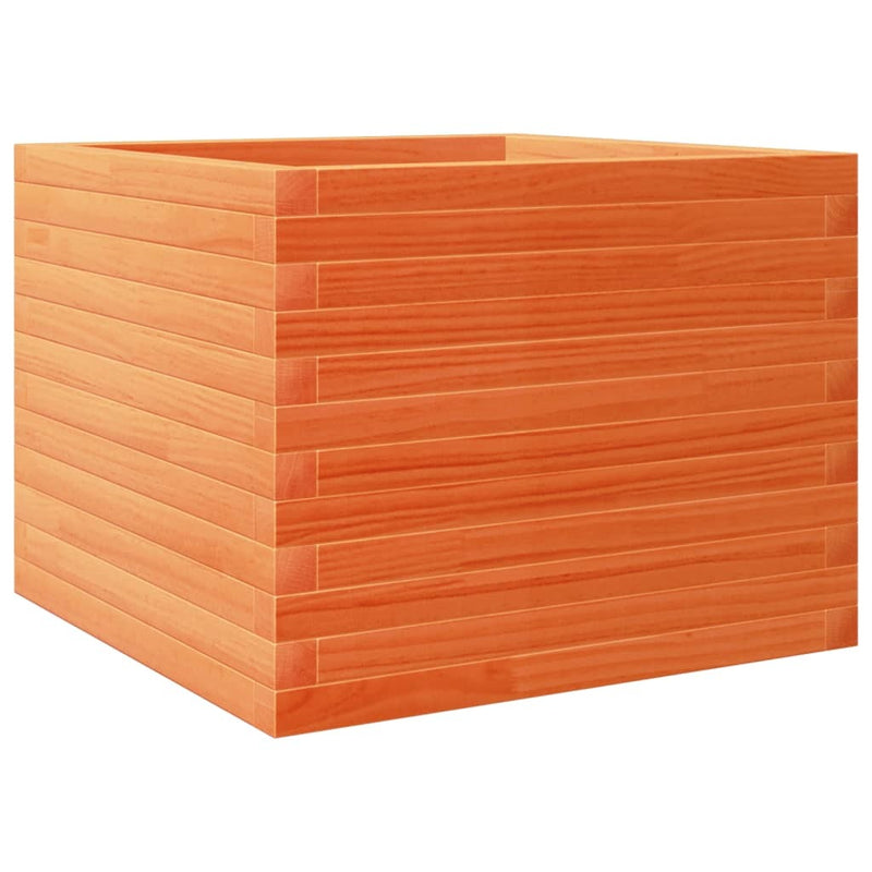 Garden Planter Wax Brown 60x60x45.5 cm Solid Wood Pine