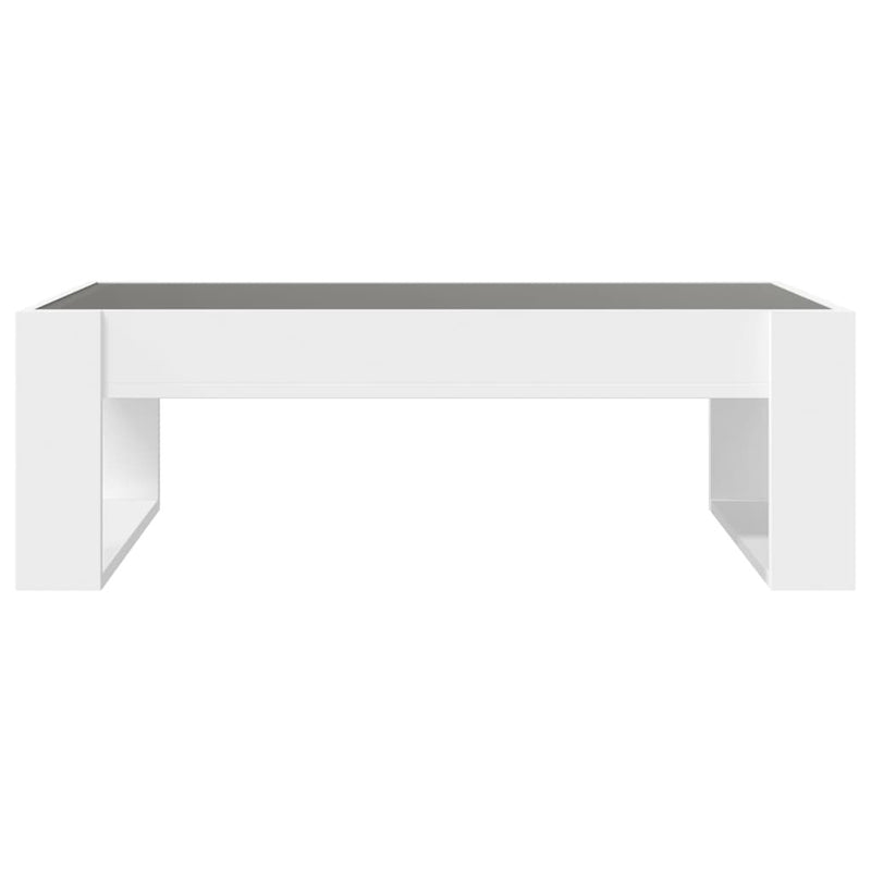 Coffee Table with Infinity LED White 90x53x30 cm