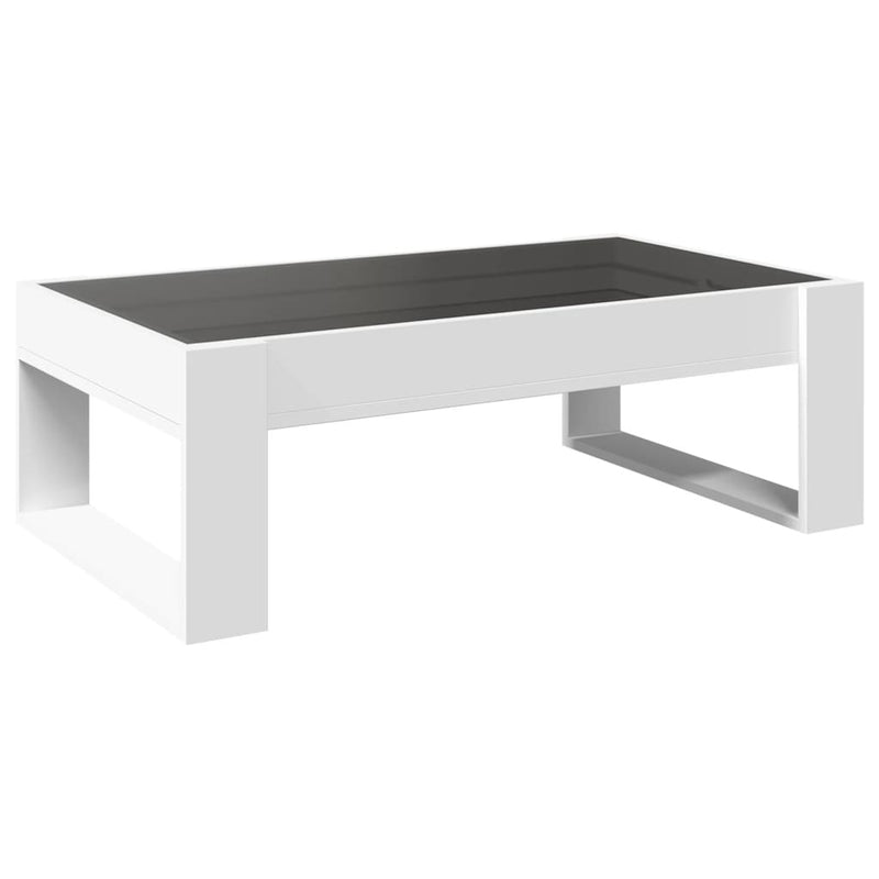 Coffee Table with Infinity LED White 90x53x30 cm