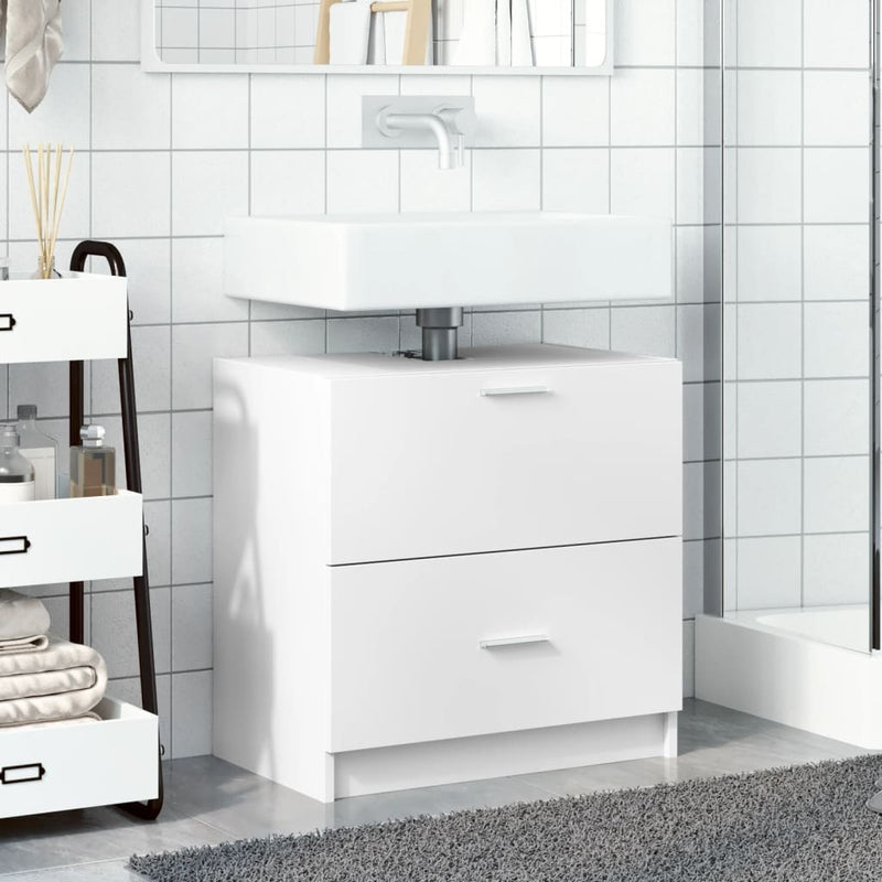 Sink Cabinet White 59x37x59 cm Engineered Wood