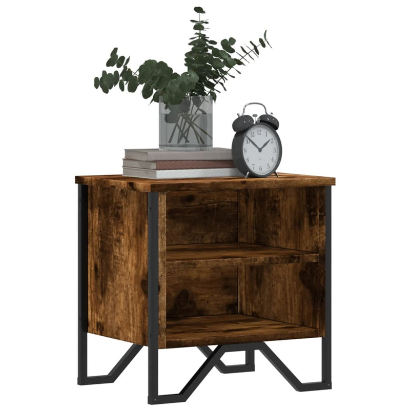 Bedside Cabinet Smoked Oak 2 pcs 40x30x40 cm Engineered Wood