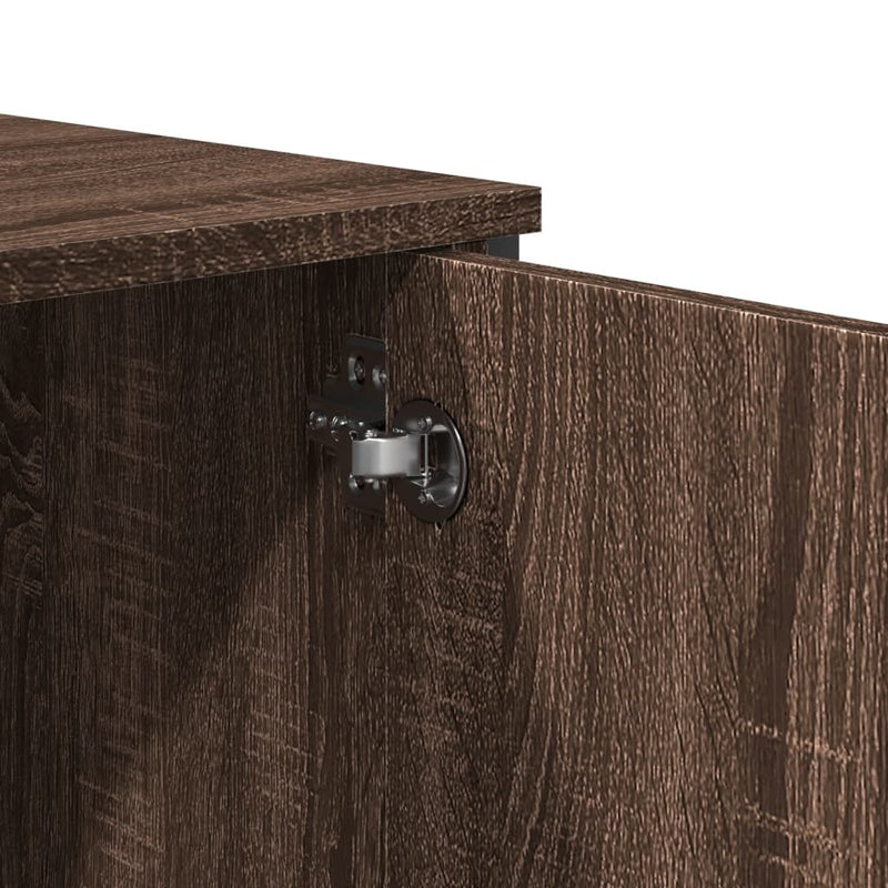 Console Table Brown Oak 100x35x74.5 cm Engineered Wood