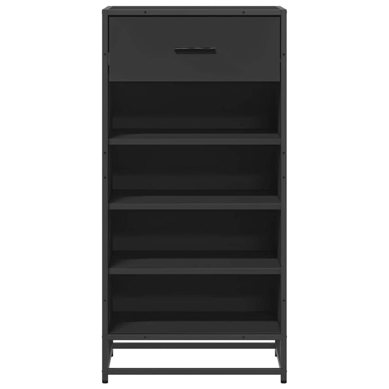 Shoe Rack Black 48x38x97.5 cm Engineered Wood