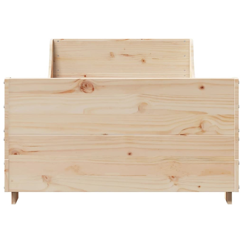 Bed Frame without Mattress 100x200 cm Solid Wood Pine