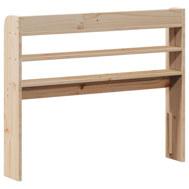 Headboard with Shelves 100 cm Solid Wood Pine