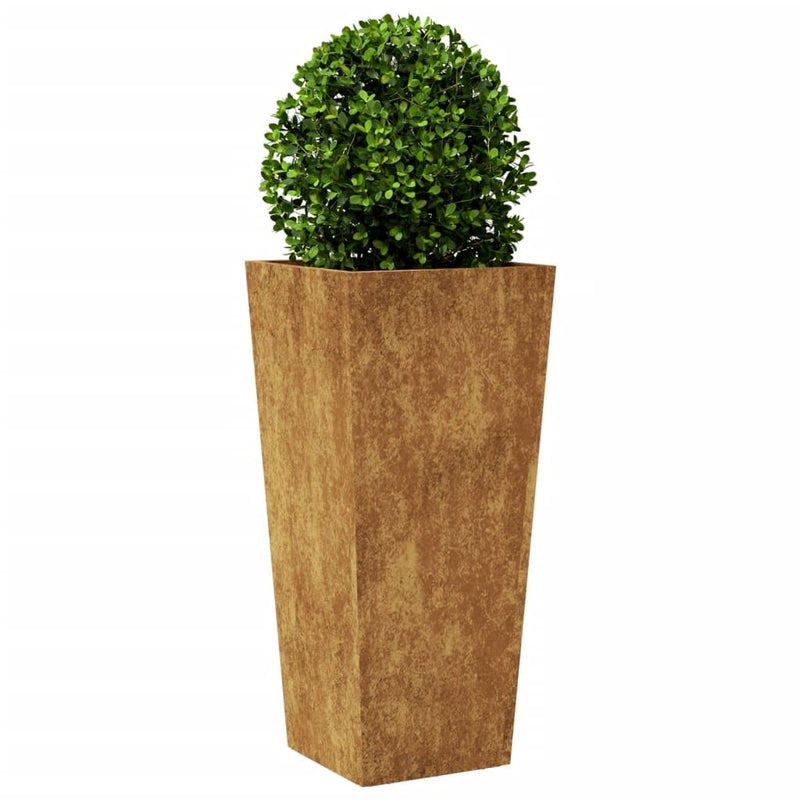 Garden Planters 2 pcs 35x35x75 cm Weathering Steel