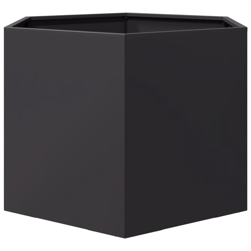 Garden Planter Black Hexagon 69x60x45 cm Steel