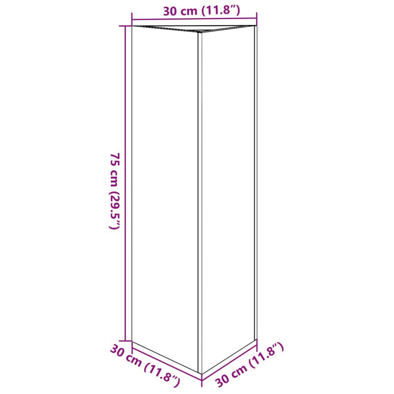 Garden Planter Triangular 30x26x75 cm Galvanized Steel