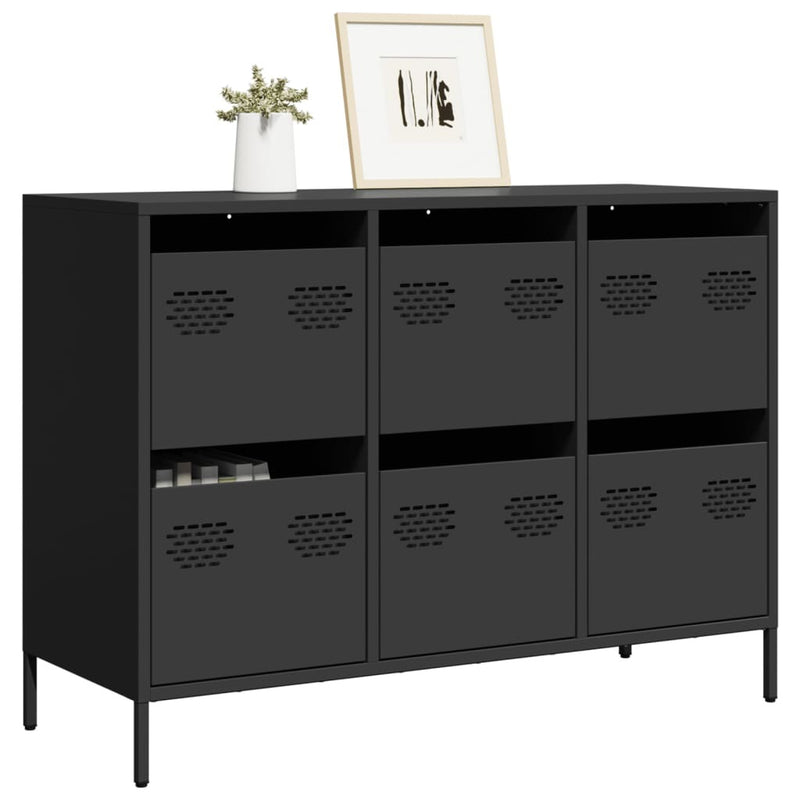 Sideboard?Black 101.5x39x73.5 cm Cold-rolled Steel