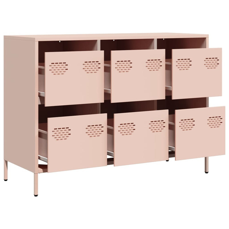 Sideboard?Pink 101.5x39x73.5 cm Cold-rolled Steel