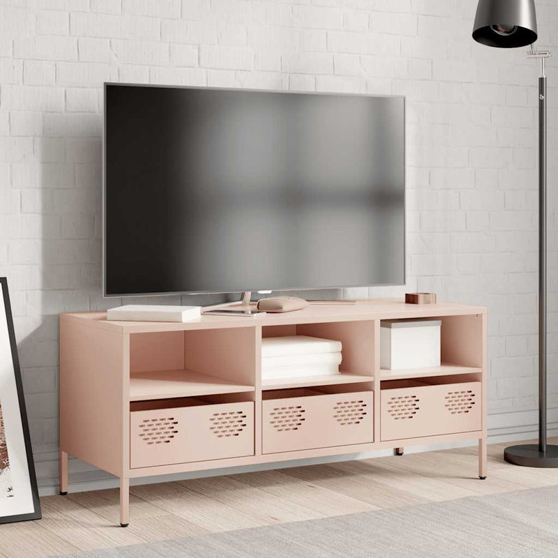 TV Cabinet Pink 101.5x39x43.5 cm Cold-rolled Steel