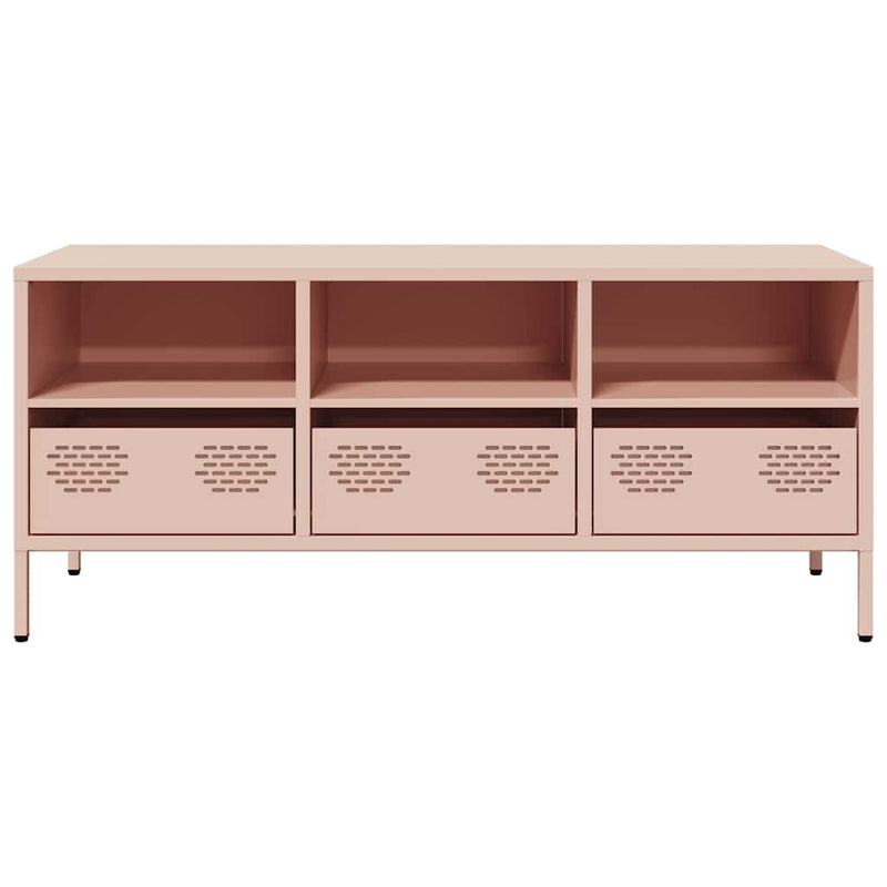 TV Cabinet Pink 101.5x39x43.5 cm Cold-rolled Steel