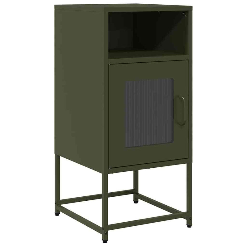 Bedside Cabinet Olive Green 36x39x78 cm Cold-rolled Steel