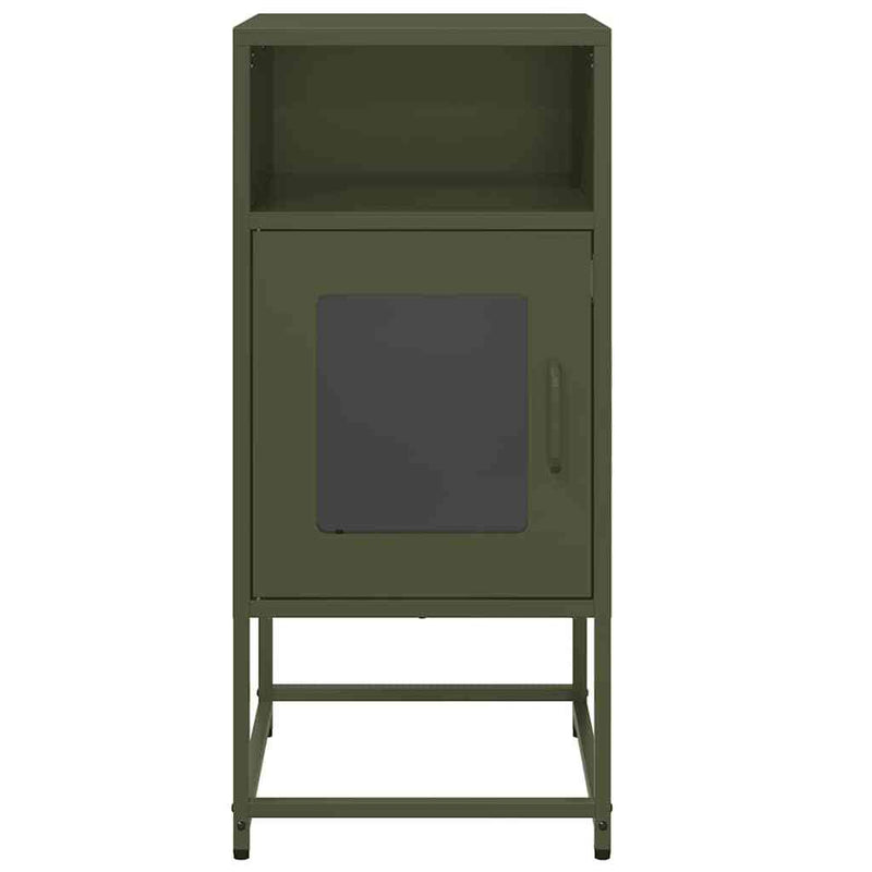 Bedside Cabinet Olive Green 36x39x78 cm Cold-rolled Steel