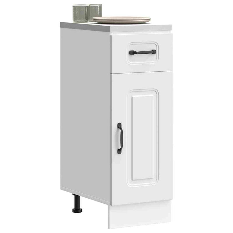 Kitchen Base Cabinet Kalmar White Engineered Wood