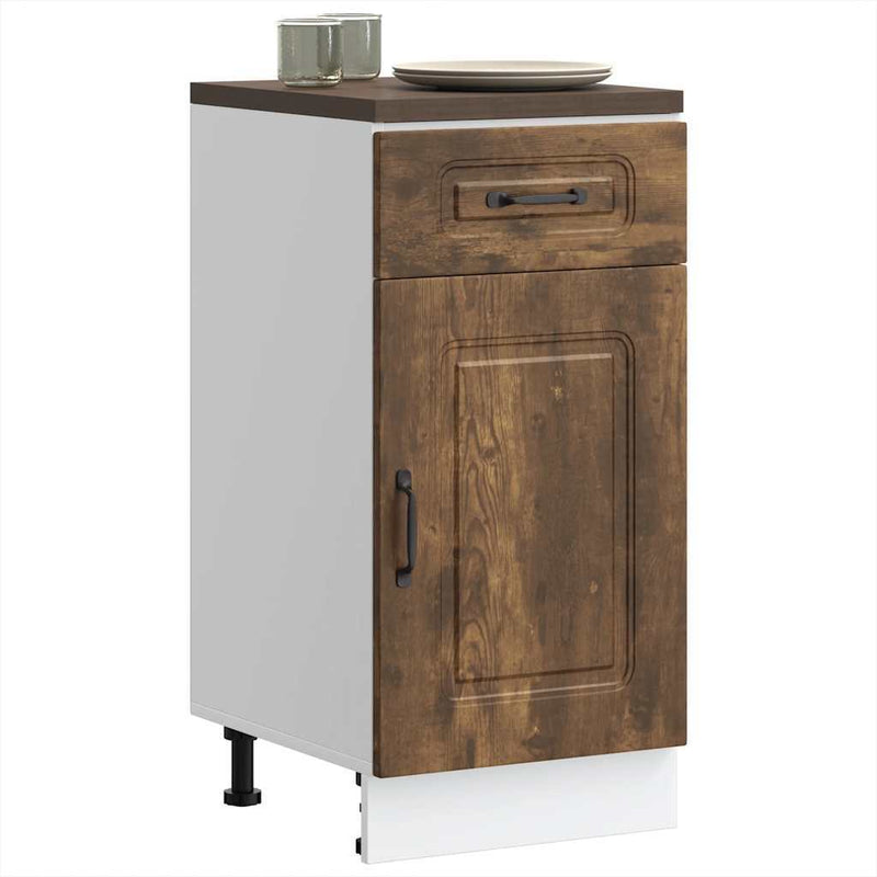 Kitchen Base Cabinet Kalmar Smoked Oak Engineered Wood