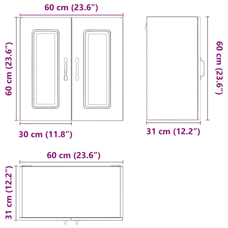 Kitchen Wall Cabinet Kalmar White Engineered Wood