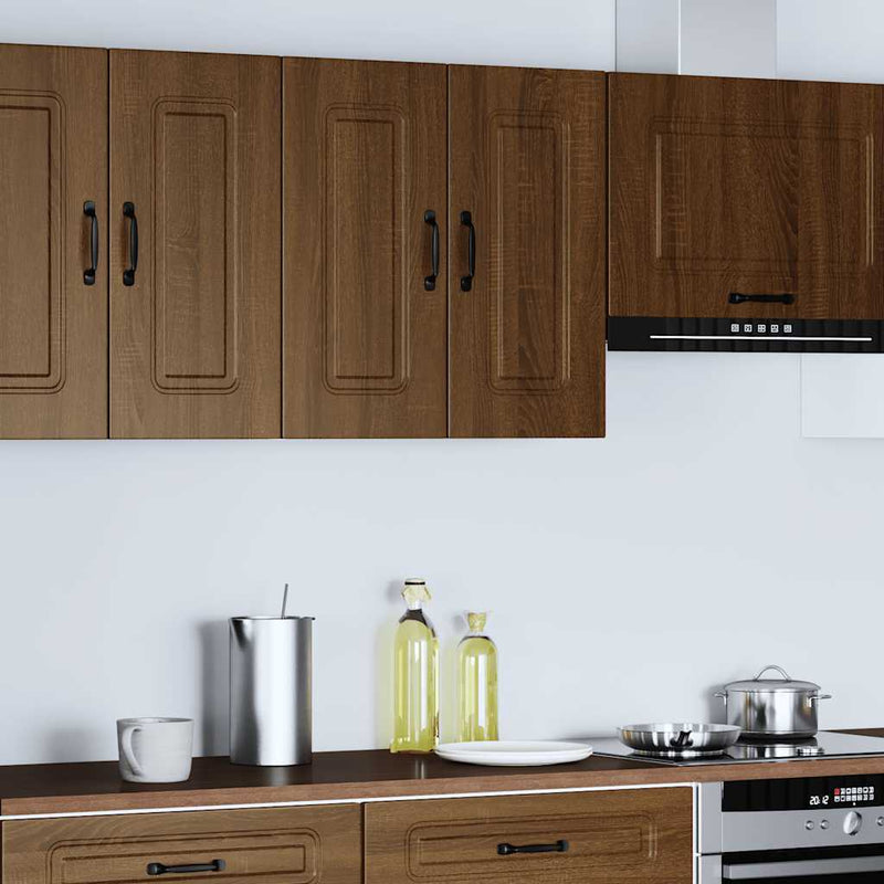 Kitchen Wall Cabinet Kalmar Brown Oak Engineered Wood